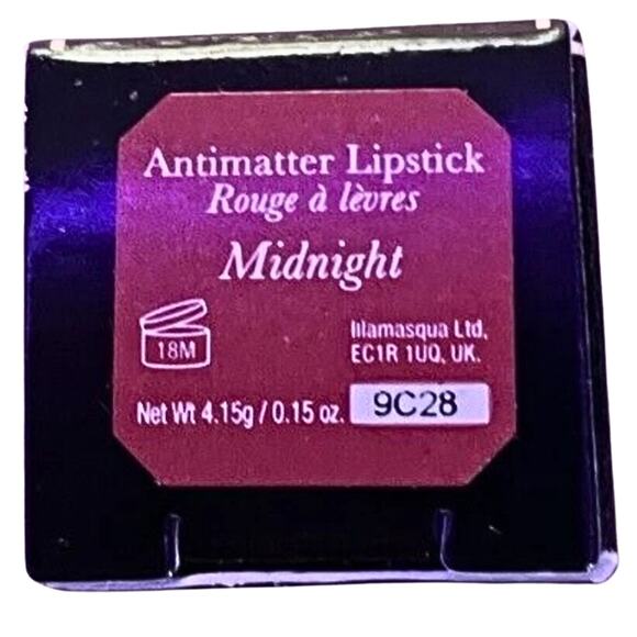 Illamasqua Antimatter Lipstick Midnight 0.15oz Semi Matte NIB Full Size - Picture 1 of 6